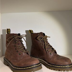 Vintage Dr. Martens Air Walks Dark Brown Leather Boots